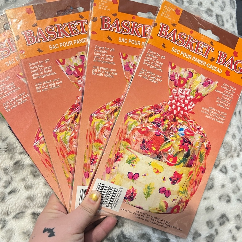 Basket Bags with Floral Design